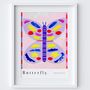 Giant Butterfly Art Print Collage Poster, thumbnail 2 of 2