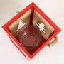 Personalised Red Wood Anniversary Candle Lanterns, thumbnail 5 of 8