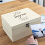 Personalised Wedding Keepsake Box With Name And Date, thumbnail 1 of 5