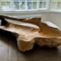 Huge Heavy 70–80cm Teak Wood Trug Bowl 6kg Fruit And Flower Holder, thumbnail 9 of 12