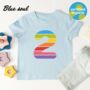 Birthday Big Rainbow Number Kids Organic T Shirt, thumbnail 5 of 8