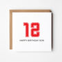 College Type Any Number Personalised Birthday Card, thumbnail 4 of 4