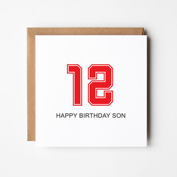 College Type Any Number Personalised Birthday Card, 4 of 4