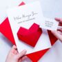 Always You Anniversary Origami Heart Card, thumbnail 1 of 7