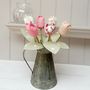 Handmade Cotton Anniversary Tulips With Engraved Tag, thumbnail 4 of 8