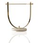 Brass Arched Towel Holder – Gold With White Marble Base, thumbnail 2 of 2