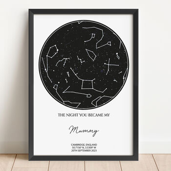 Personalised Constellation Star Map Print For Mum, 3 of 6