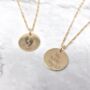 Gold Vermeil Plated Actual Baby Footprint Necklace, thumbnail 2 of 8
