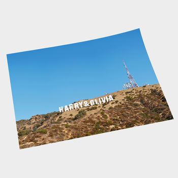 Personalised Couples Hollywood Sign Print, 5 of 5