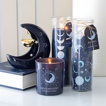 Blue Crescent Moon Hanging Oil Burner, 3 of 5