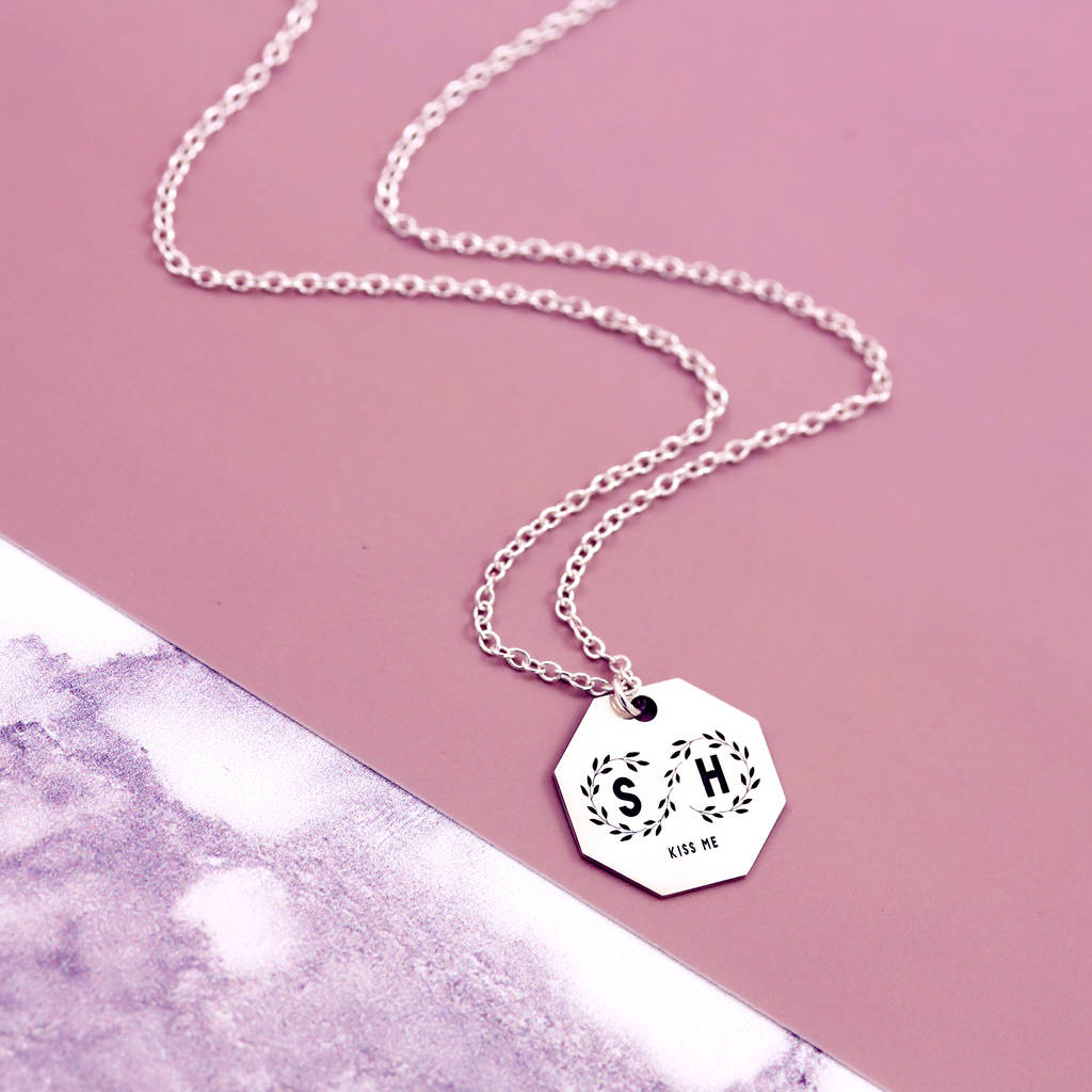 Tiny Treasure Double Initial Lariat necklace - Noush Jewelry