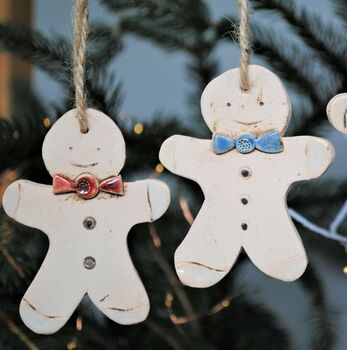 Gingerbread Man Christmas Tree Decoration, 3 of 6