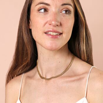 Stainless Steel Chevron Chain In Gold, 2 of 4