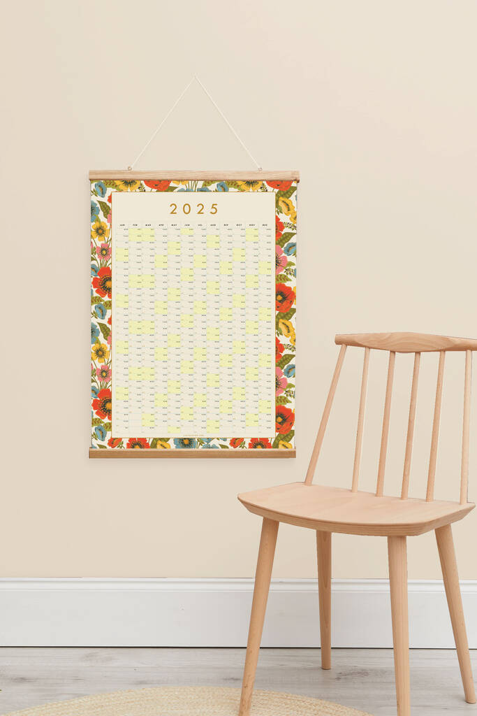 2025 Garden Bloom Wall Planner, Calendar By Lucy says I do