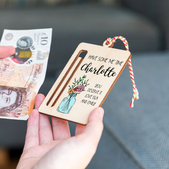 Personalised Have Some Me Time Money Gift Holder, 3 of 5