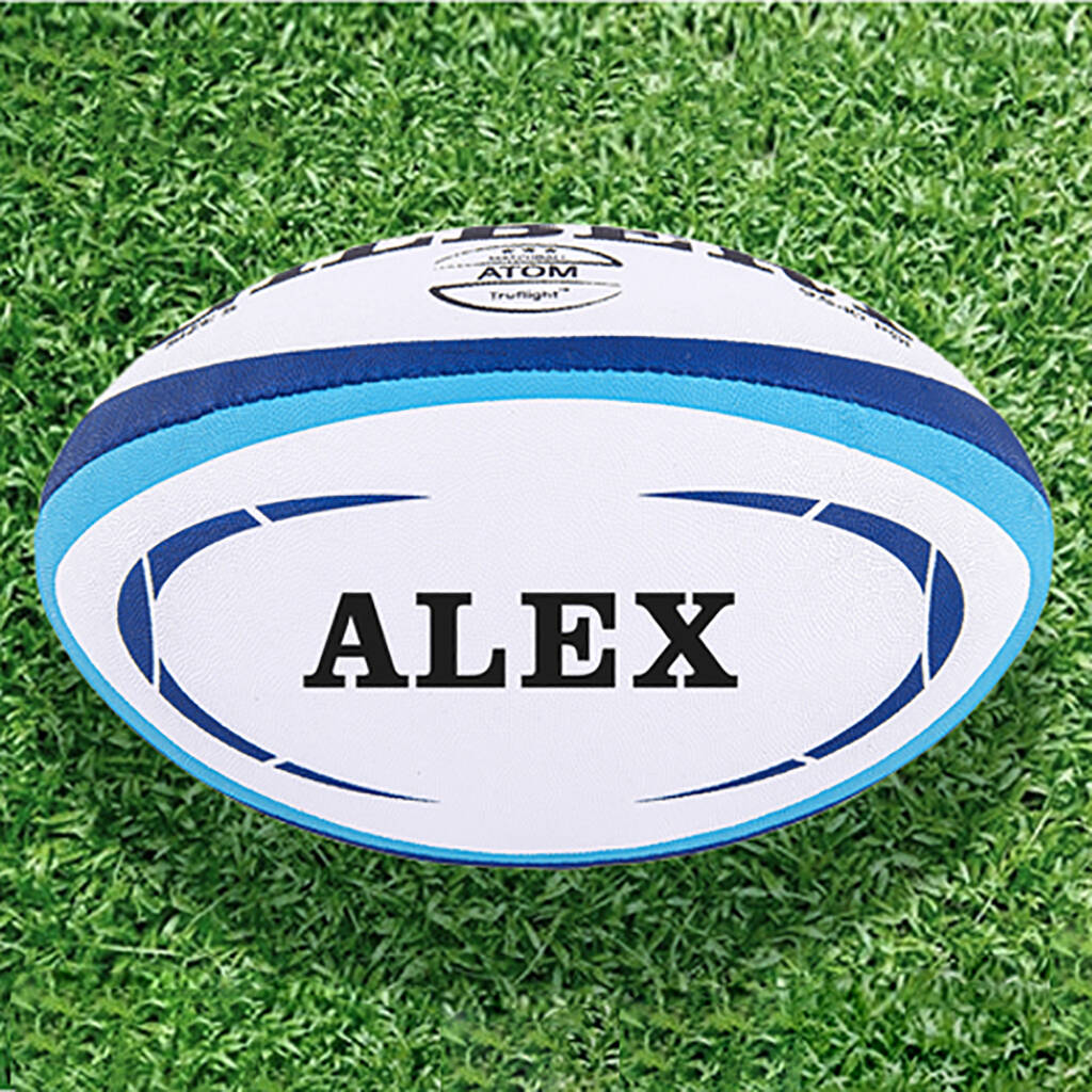Personalised Gilbert Atom Match Quality Rugby Ball, 1 of 4