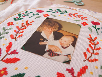 Christmas Photo Cross Stitch Kit, Festive Frame, 4 of 6