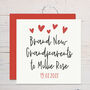 Brand New Grandparents Personalised Heart Card, thumbnail 1 of 4