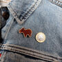 Capybara Wooden Pin Badge, thumbnail 5 of 5