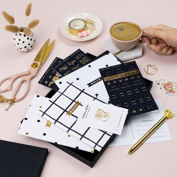 Black And Gold Stationery Box, 9 of 9