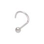 Sterling Silver 2mm Ball 24 Ga Nose Screw Stud, thumbnail 3 of 4