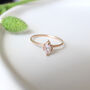 Astra 9 Ct Gold Marquise Morganite Dotty Ring, thumbnail 1 of 5