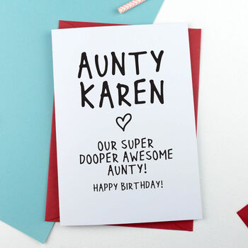 Personalised Auntie Birthday Card, 2 of 2