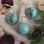 Personalised Festive Foliage Bauble Pink, thumbnail 4 of 9