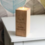 Personalised 5th Anniversary Wood Gift Candle Holder, thumbnail 5 of 7
