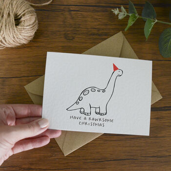 Dinosaur Christmas Card, 4 of 4