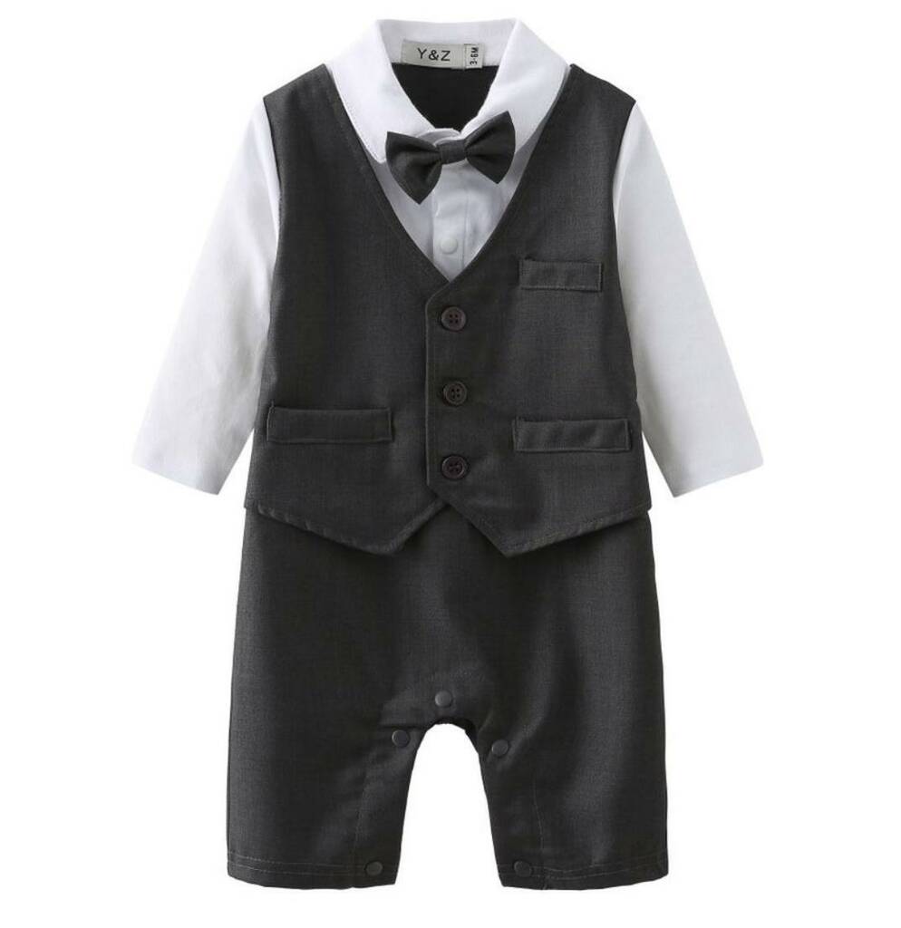 Baby Boy's All In One Outfit With Waistcoat Set By baby magic dress ...