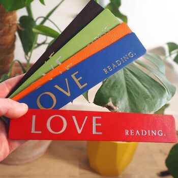 Love Reading Leather Bookmark, 2 of 5