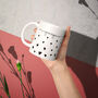 Black Hearts Personalised Mug Premium Quality, thumbnail 3 of 4