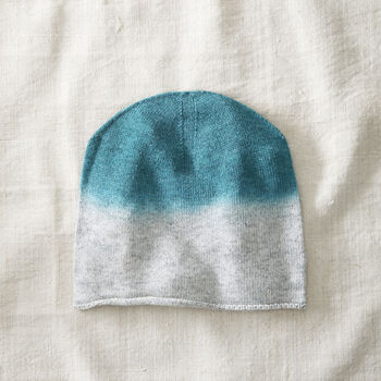 Fair Trade Dipdye Ombre Soft Merino Slouch Beanie Hat, 5 of 10