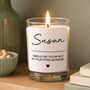 Personalised Name And Message Candle – Heart Design, thumbnail 1 of 3