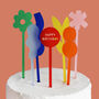 Colourful Acrylic Personalised Cake Toppers, thumbnail 3 of 7