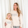 Mama Established Outline Embroidered Personalised Sweatshirt Jumper, thumbnail 2 of 12