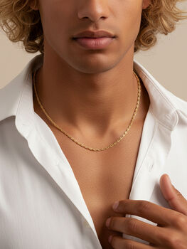 Gold Or Silver Unisex Dainty Swirl Chain Necklace, Christmas Jewellery Gift, 2 of 6