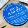 Personalised Blue Plaque Mouse Mat Gift For Teacher, thumbnail 4 of 4