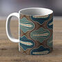 Grey And Green African Print Fabric Mug 19, thumbnail 1 of 2