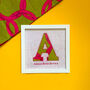 Framed Personalised African Print Letter, Baby Nursery, thumbnail 1 of 9