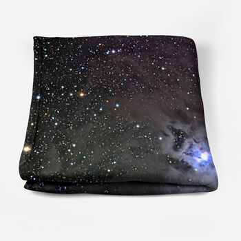 Space Fleece Blanket Purple Iris Nebula, 3 of 10