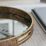 Antique Gold Round Distressed Effect Tray, thumbnail 2 of 3