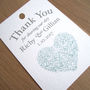 Personalised Heart Vintage Style Favour Tag, thumbnail 5 of 8