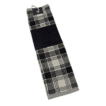 Personalised Tartan Golf Towel And Ball Marker Set, 7 of 8