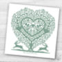 Fathers Day, Birthday Or Anniversary Tree Heart Card, thumbnail 2 of 3