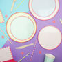 Pastel And Neon Edge Party Plates, thumbnail 1 of 3