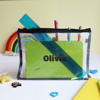 Clear Pencil Case Personalised, 6 of 10