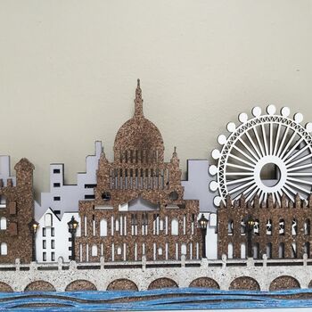 Large London Skyline – 3D Layered Wooden Wall Art With LED Backlighting, 5 of 9