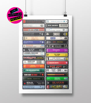 40th Birthday Print Music From The Year You Were Born, 8 of 10